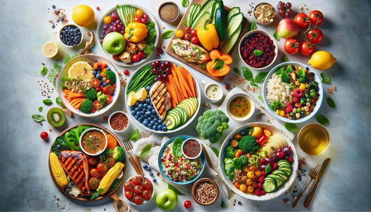 Geometric blocks in pink palette suggesting balanced portions